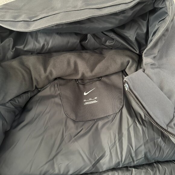 NWT Nike Team Black 550 Down Filled Parka Puffer Coat Men's 2XL XXL Customized - Picture 9 of 9